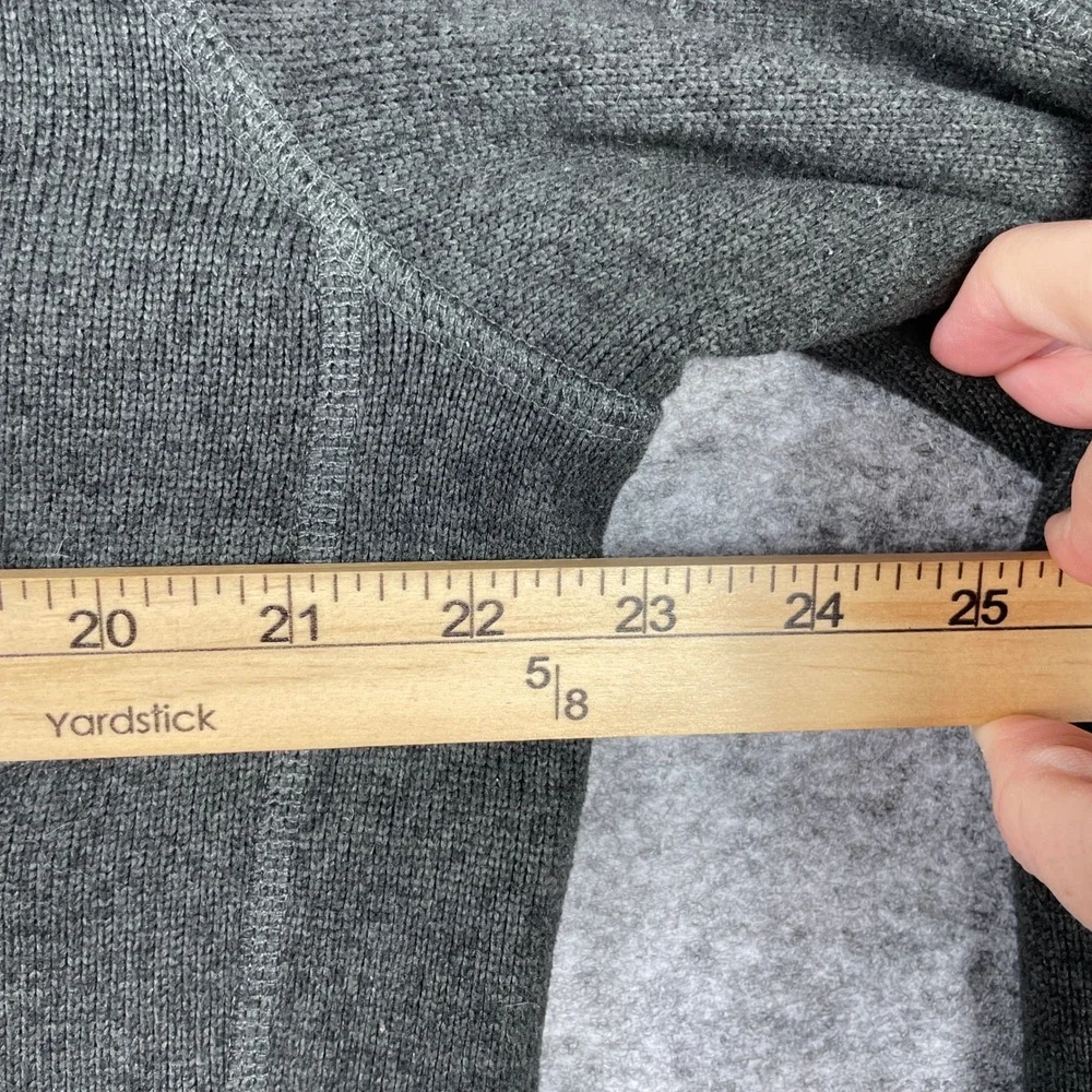 The North Face Fleece Pullover Mens L Gray Gordon Lyons Quarter Zip Sherpa Lined